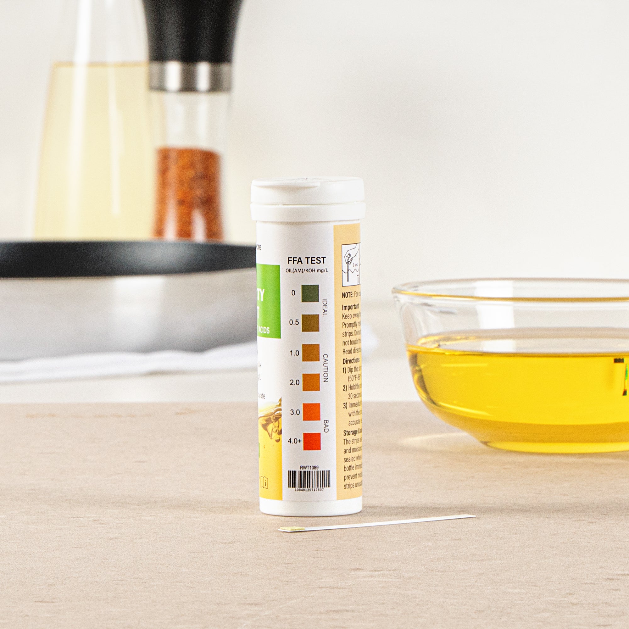 Be Safe Frying Oil Quality Test Strips - Low Range (100 Count) | Fast & Accurate Cooking Oil Testing for Restaurants & Home Kitchens