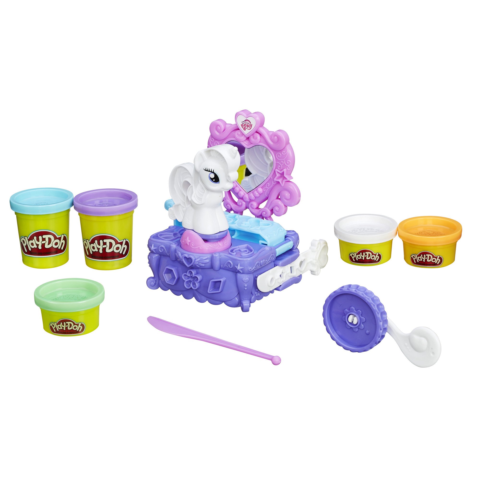 Play-Doh Rarity Style & Spin Dough Play Set - Creative Modeling Clay Kit for Kids - Perfect for Arts & Crafts, Birthday Gifts & Pretend Play