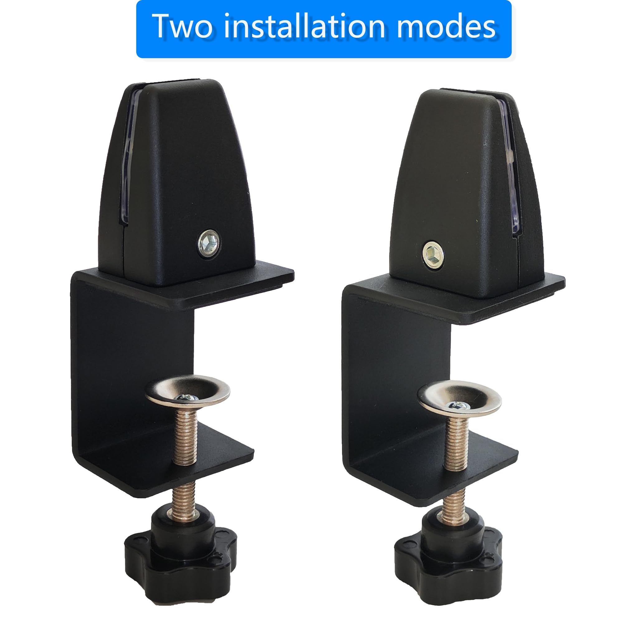 Adjustable Desk Clamp for Acrylic Privacy Panels - Black Sneeze Guard Support Clamp for Office, Restaurant & Home Workspace Protection