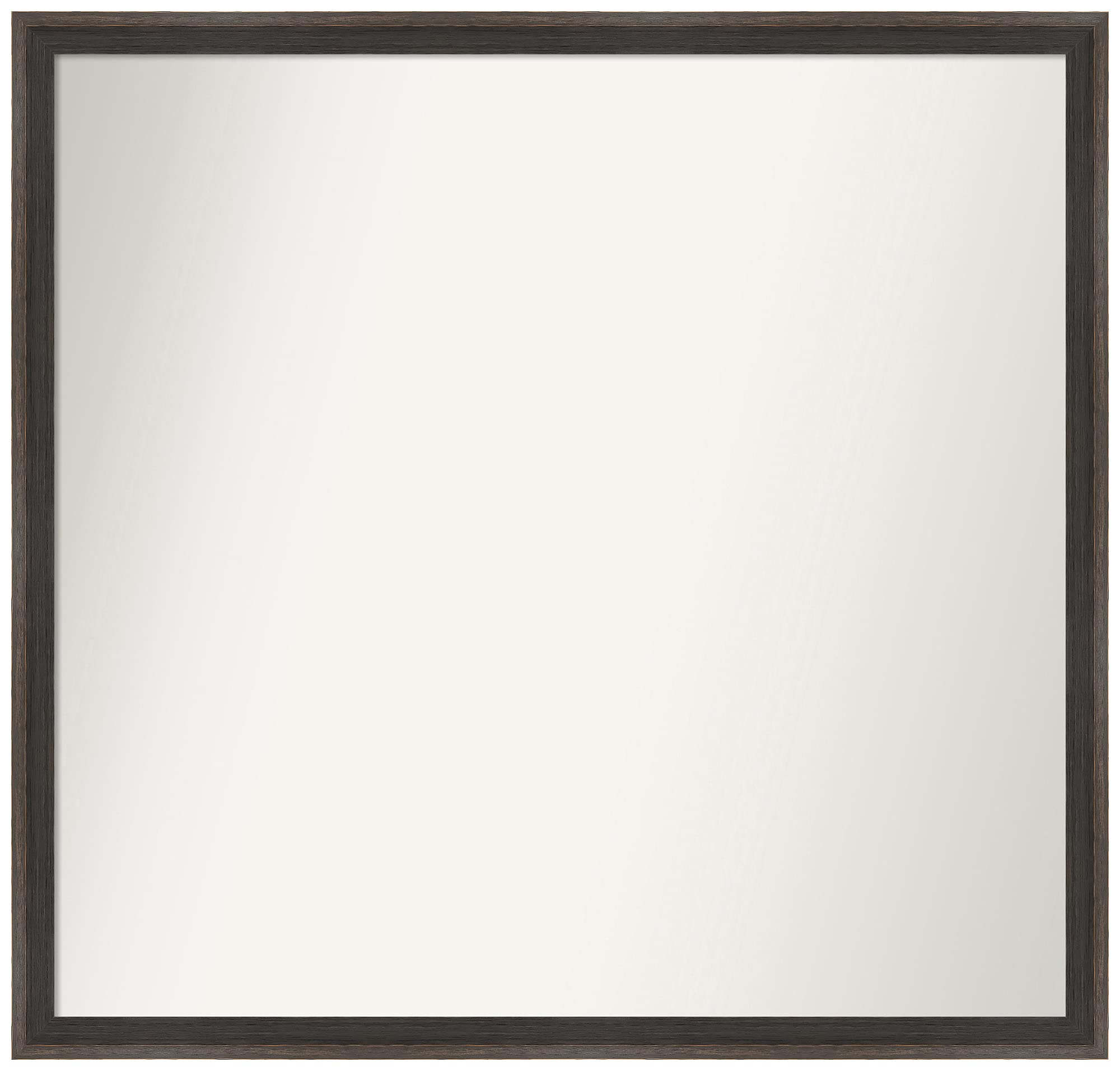 Amanti Art Custom Wall Mirror - 21.25 x 22.25 Inch Non-Beveled Hardwood Frame in Chocolate Brown - Bathroom, Bedroom, Living Room Decor - Various Sizes Available