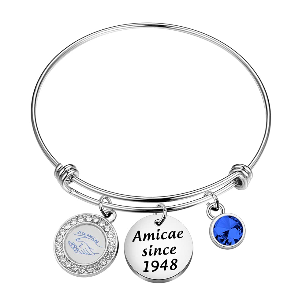 AKTAP Zeta Amicae Pendant Bracelet - Sorority Jewelry for Women & Girls - Perfect Gift for Sorority Sisters - Ideal for Greek Life Events, Graduation Gifts & Sisterhood Celebrations