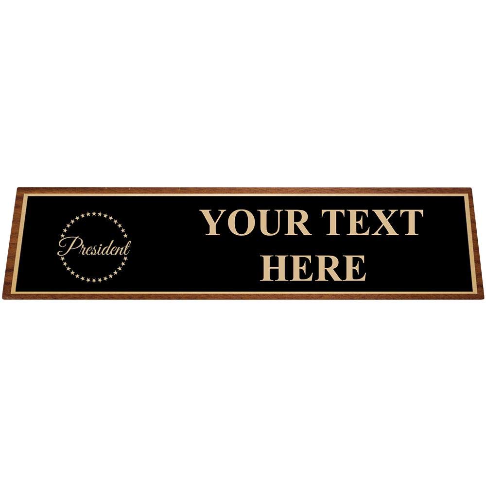 Custom Engraved Executive Desk Name Plate - Personalized Office Name Sign for Presidents & Professionals | Perfect for Corporate Gifts & Office Decor