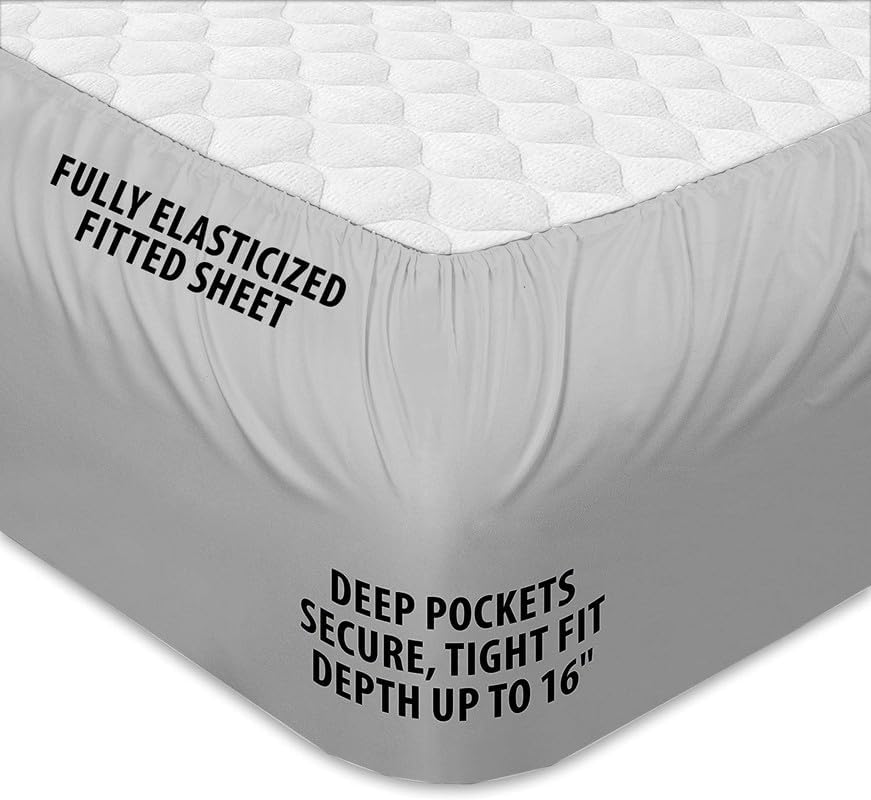 Rajlinen 100% Cotton Split King Sheet Set for Adjustable Beds - 16