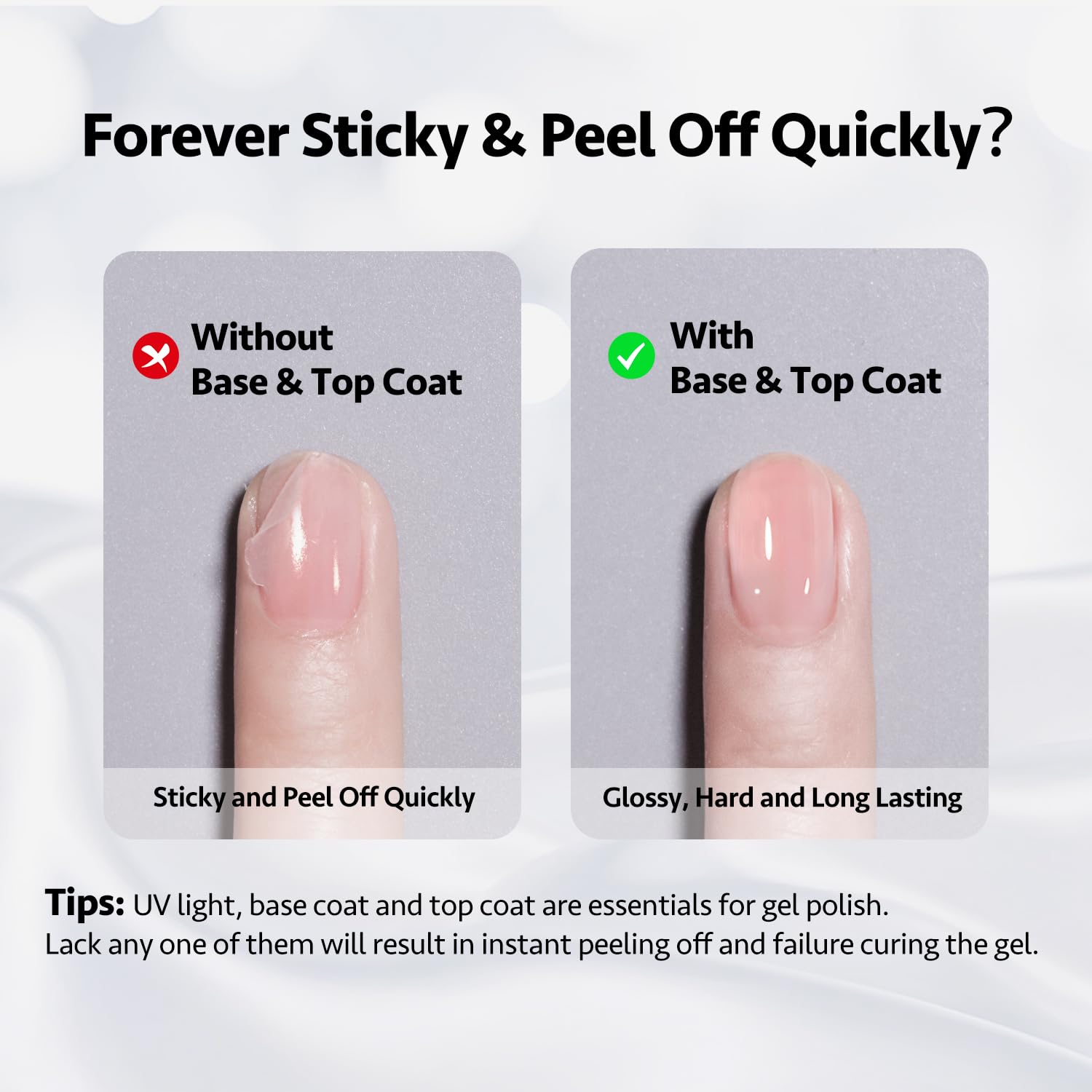 GAOY Clear Builder Gel for Nails - 16ml Nail Strengthener & Extension Hard Gel | Long-Lasting Soak Off UV Gel for Natural & Acrylic Nails | Base & Top Coat Needed | Perfect for Salon & Home Manicures