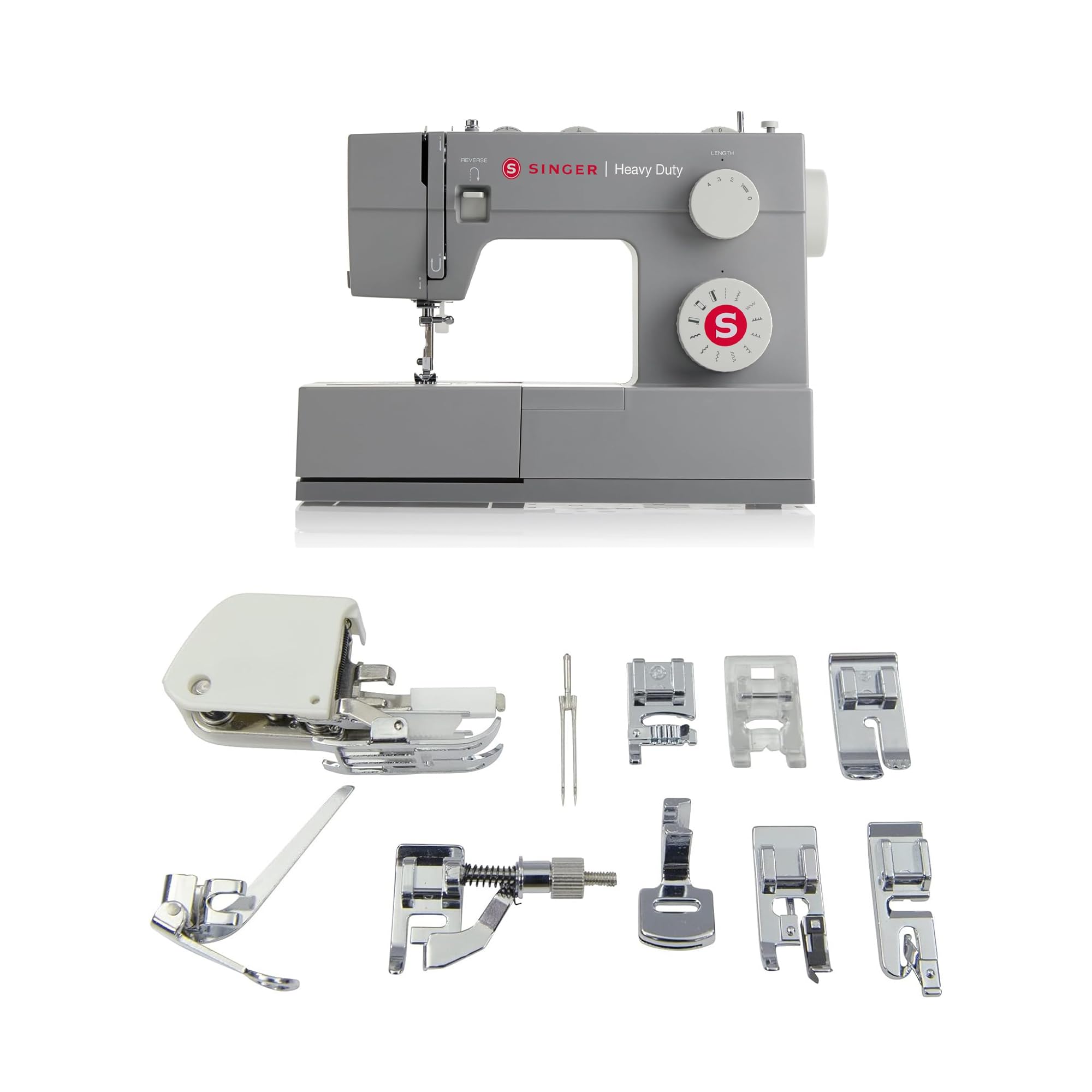 SINGER 4411 Heavy Duty Sewing Machine - 11 Built-In Stitches, 9 Presser Feet, Twin Needles & Accessory Kit - Perfect for Quilting, Dressmaking & Home Decor Projects