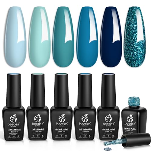 A-Teal nail art Iceland Theme