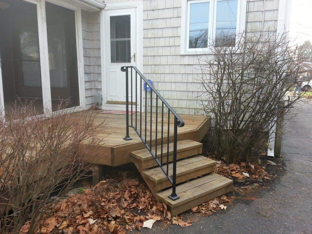 Iron X Handrail Picket #3 - Durable Wood or Composite Stair Railing System for Outdoor Steps, Deck & Porch Safety