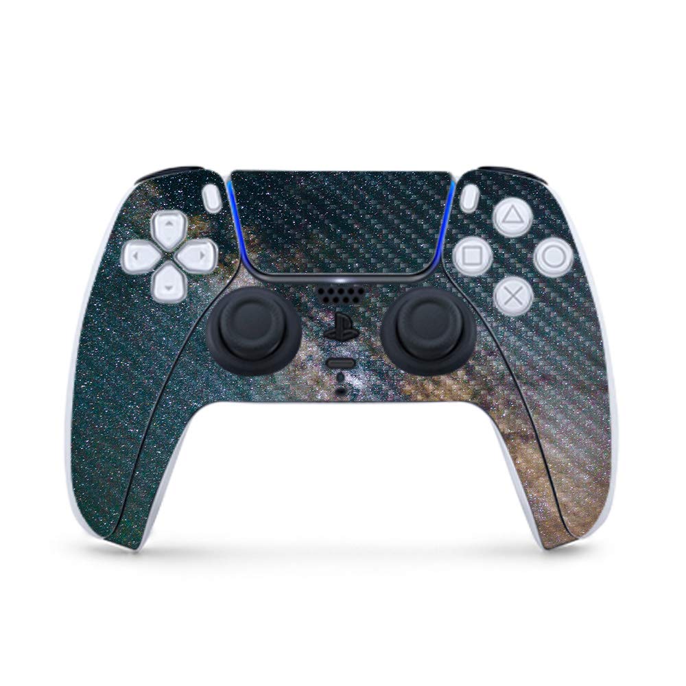 Premium Carbon Fiber Gaming Skin for PS5 Controller - Galactic Landscape Design | Durable Textured Finish | Easy to Apply & Remove | Made in USA | Perfect for Gamers & Collectors | Enhance Your Gaming Experience with Stylish Protection