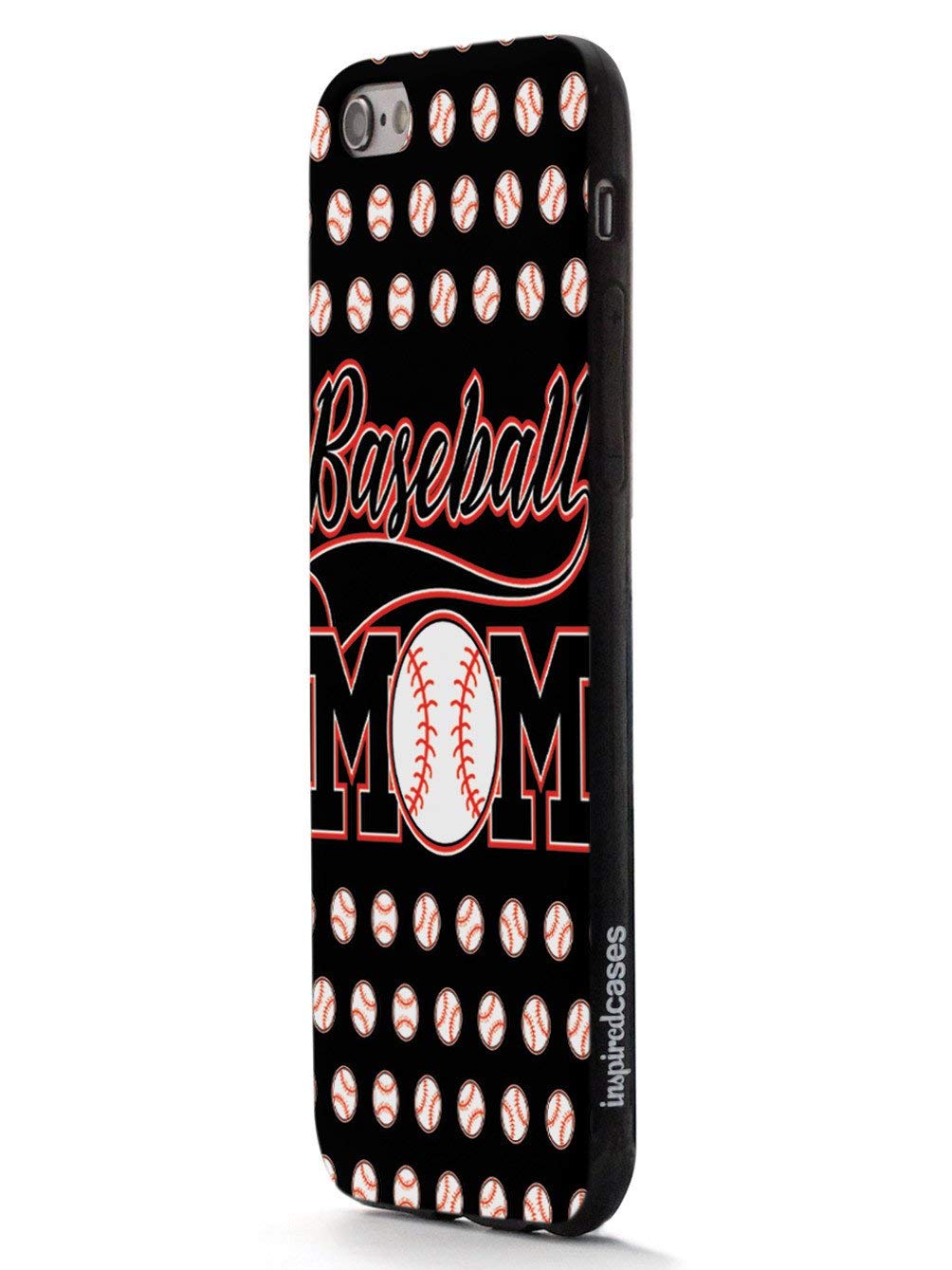 Inspired Cases - iPhone 11 Case Compatible - 3D Textured Protective Cover for Apple iPhone 11 - Baseball Mom Design - Black Baseball Pattern - Perfect for Sports Fans & Everyday Protection