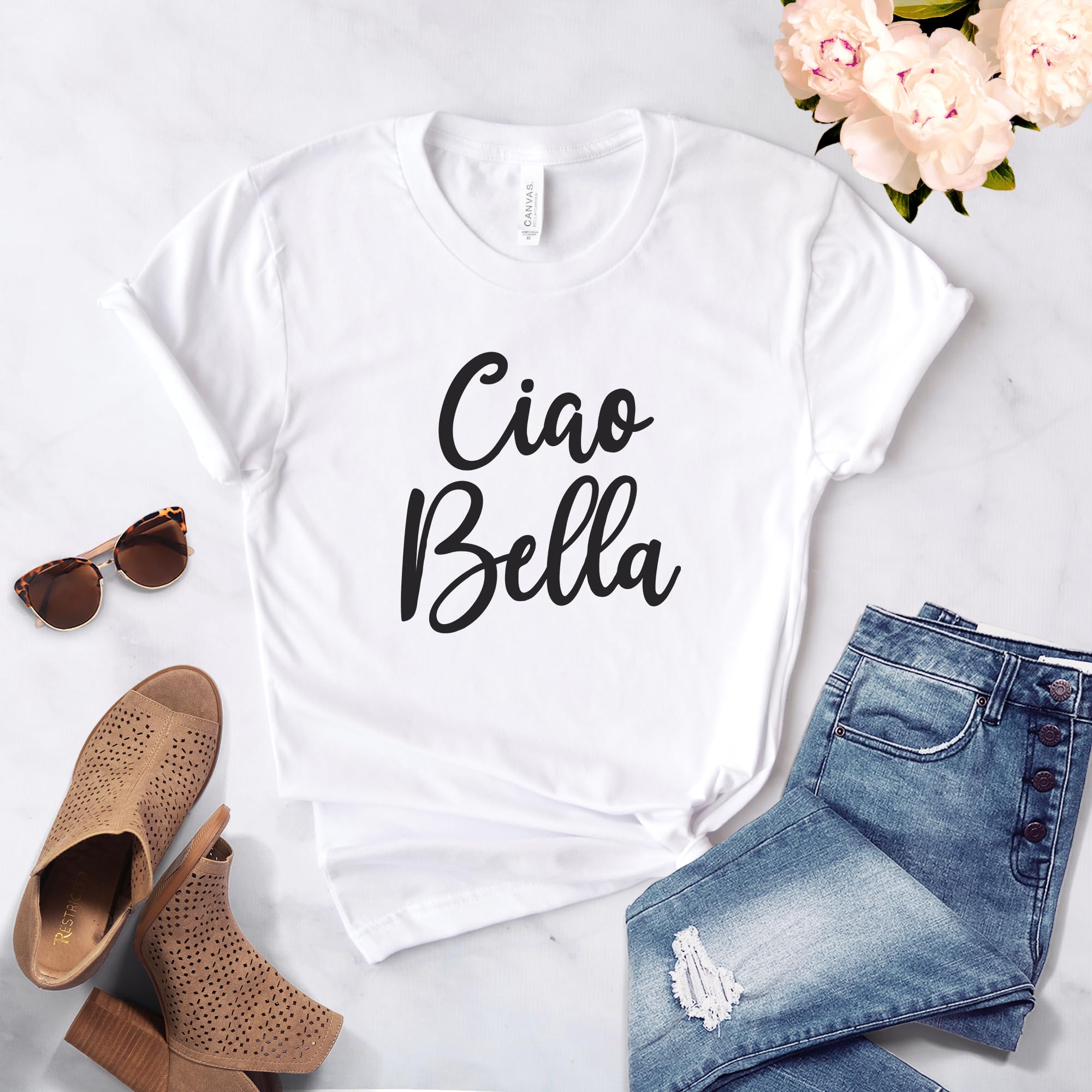 Ciao Bella T-Shirt - Hello Beautiful Italian Shirt | Soft Unisex Tee for Women & Men | Perfect Italy-Themed Gift for Travel Lovers & Italian Culture Enthusiasts