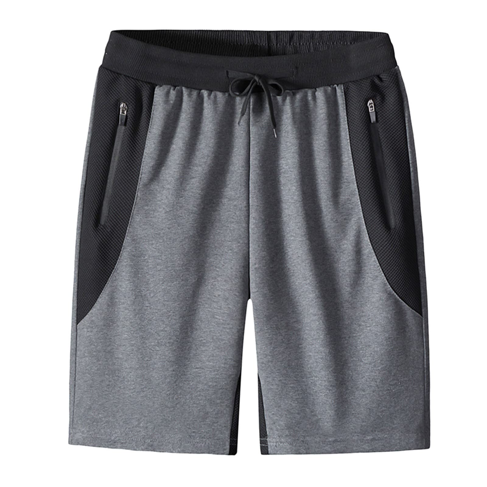 Men's Summer Athletic Shorts - Colorblock Sports Shorts with Drawstring & Zipper Pockets | Casual Mid Waist Workout Shorts for Running, Gym, Beach & Outdoor Activities