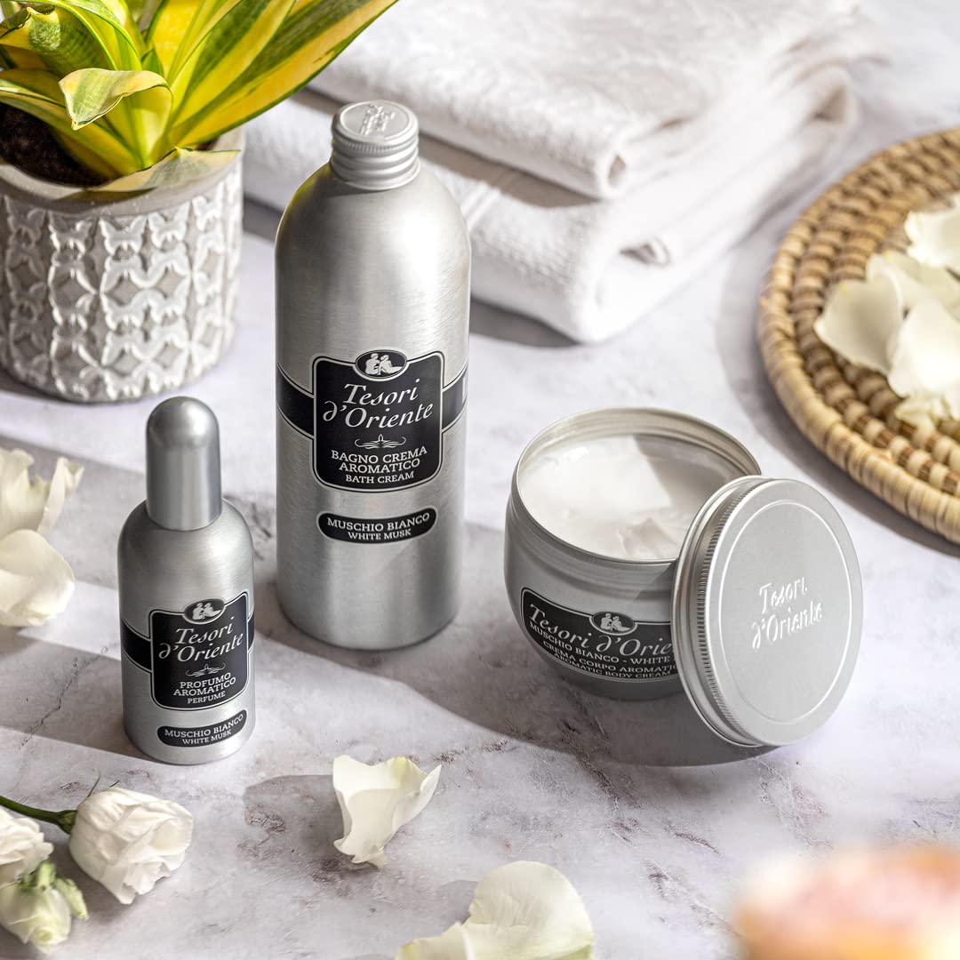 Tesori Body Cream - White Musk Scent 300ml | Hydrating & Nourishing Moisturizer for Dry Skin | Perfect for Daily Use & Spa Nights