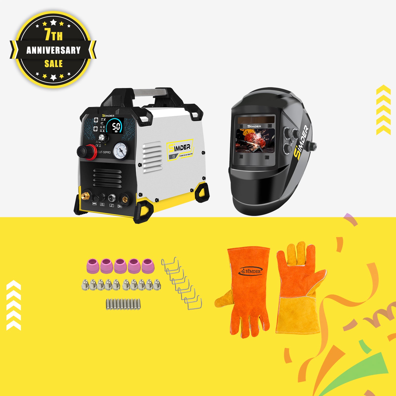 SSIMDER CUT 50 PRO 50Amp Pilot Arc Plasma Cutter - Australia - Professional Metal Cutting Tool for DIY, Automotive Repair & Metal Fabrication