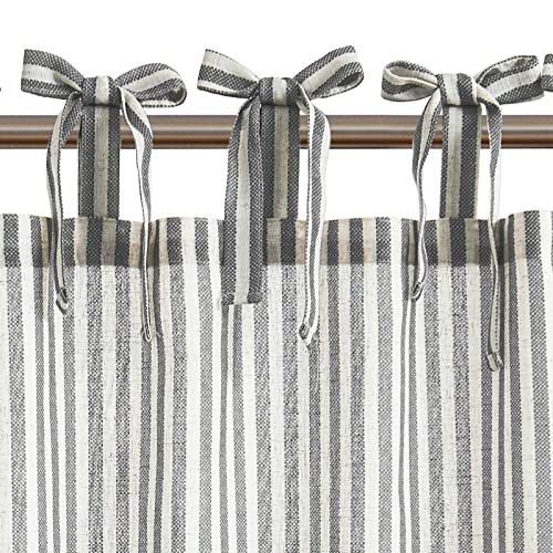 Tie Top Striped Black