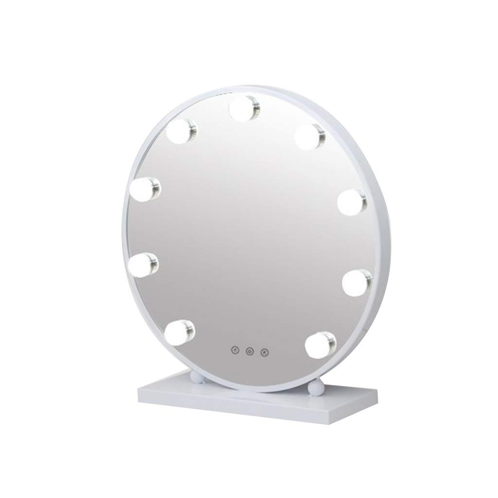 Touchscreen Dimmable LED Makeup Mirror with Lights - 50cm White Vanity Mirror for Bedroom, Dressing Table & Beauty Station | Perfect for Makeup Application, Skincare Routine & Hair Styling
