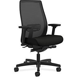 HON Endorse Mid-Back Mesh Office Chair - Ergonomic Computer Desk Chair with Adjustable Height & Lumbar Support, Black (HLWM) - Perfect for Home Office, Workstation & Long Hours Sitting