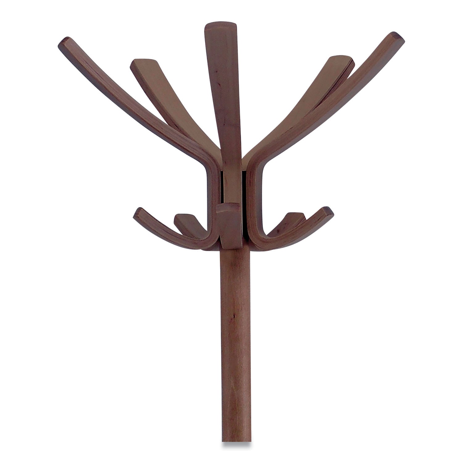 Alba™ Cafe Wood Coat Stand - 10 Pegs & 5 Hooks - Espresso Brown - 21.67