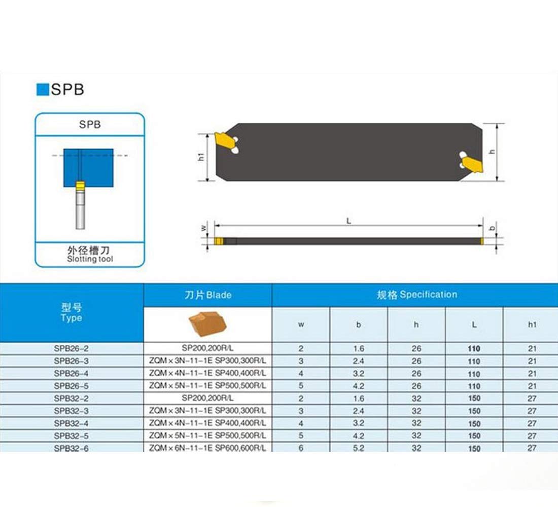 SPB226 SPB26-2 Blade Grooving & Slotting Tool | Cut Off Plate Cutter for SP200 & ZQMX2N Machines | Ideal for Metalworking, Fabrication & Industrial Cutting Applications