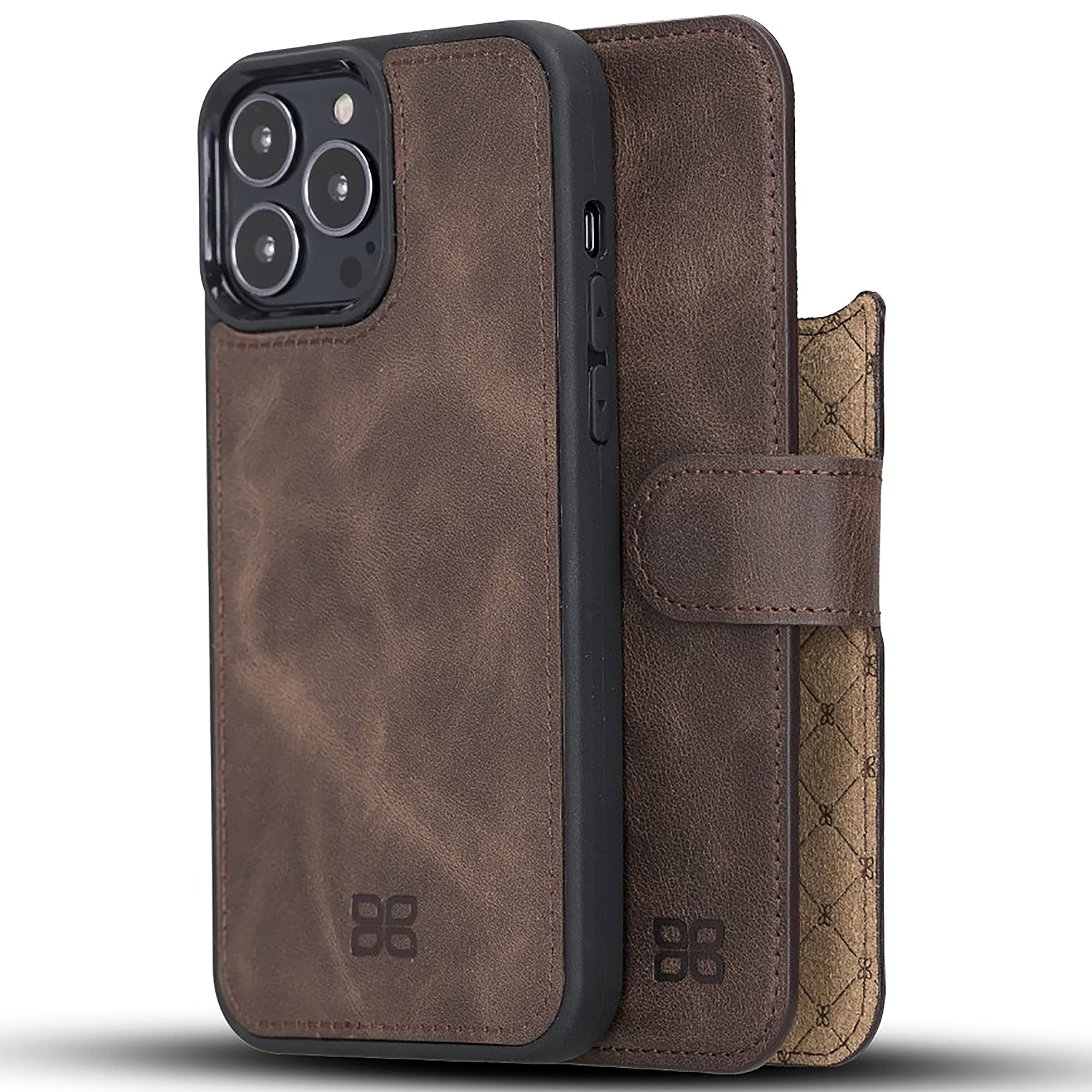 BOULETTA Genuine Leather Wallet Case for iPhone 13 Pro Max (6.7