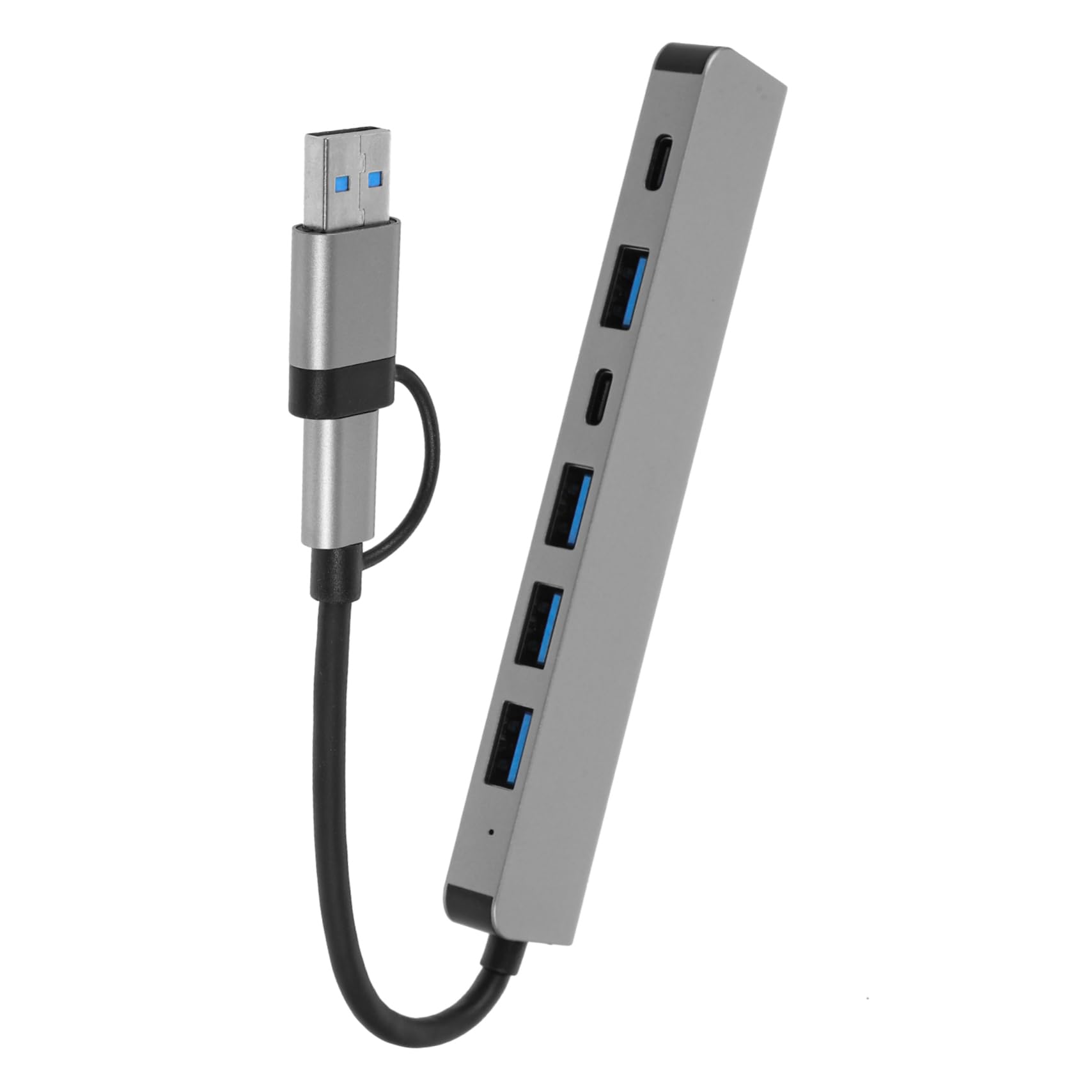 Jojofuny 7-in-1 USB Hub Extender - Multiple USB Ports Adapter for Laptop & Computer - USB Extension Cable with ABS Splitter for Charging, Data Transfer, and External Devices | Perfect for Home Office, Gaming, and Travel Use