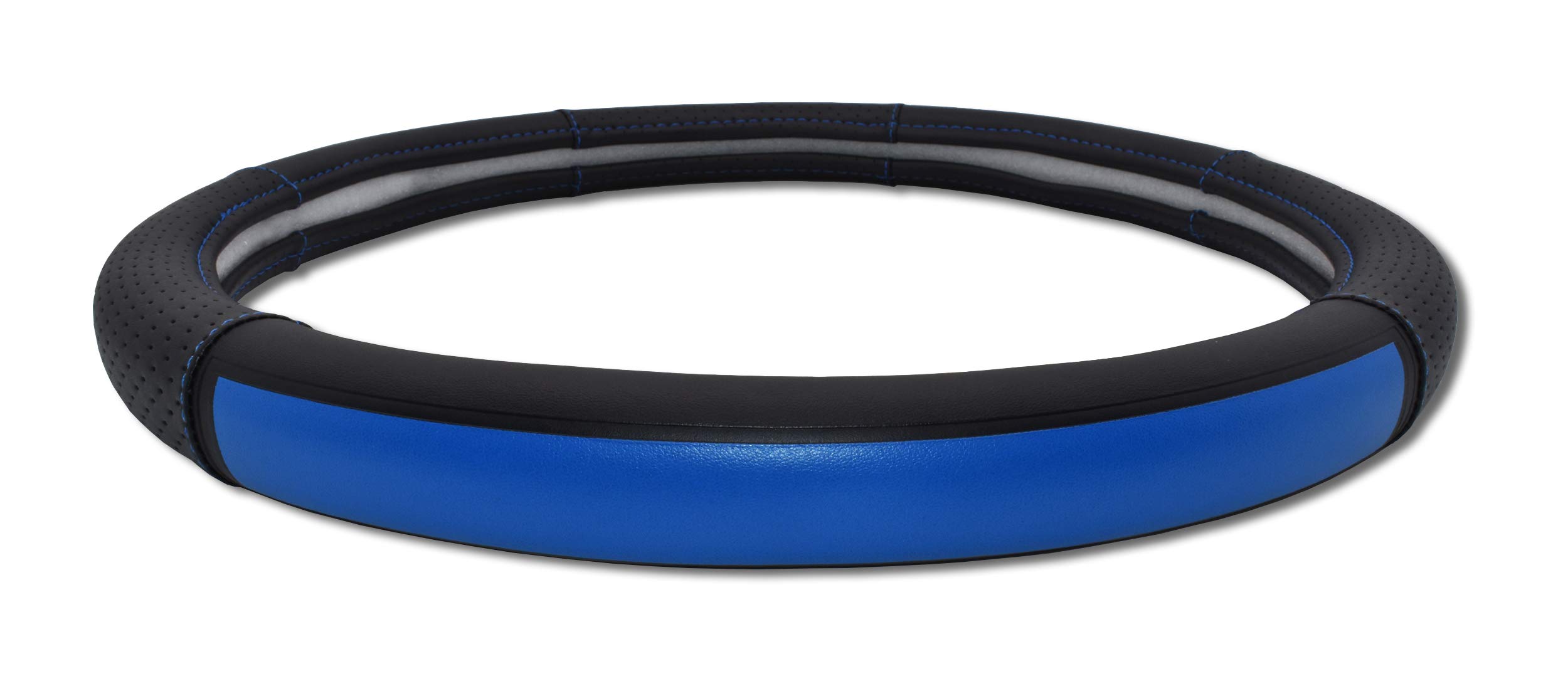 Premium Thin Blue Line Police Steering Wheel Cover - Medium for SUVs & Trucks | Durable Grip for Safe Driving