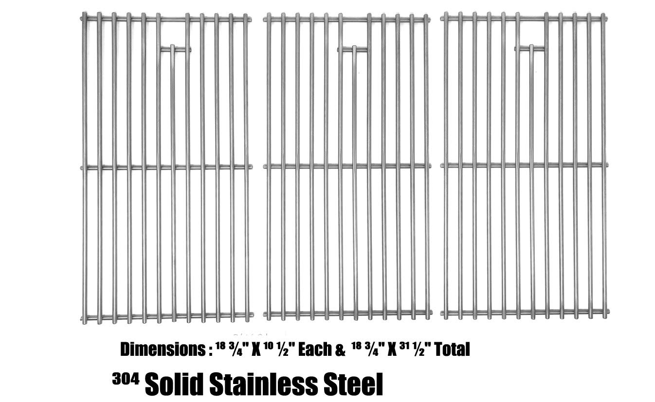 High-Quality Replacement Grill Cooking Grid Set of 3 - Compatible with Brinkmann 810-1575-W, 810-4580-F, 720-0709B, 720-0727, 740-0711 Gas Grills - Perfect for Backyard BBQs, Camping & Outdoor Cooking