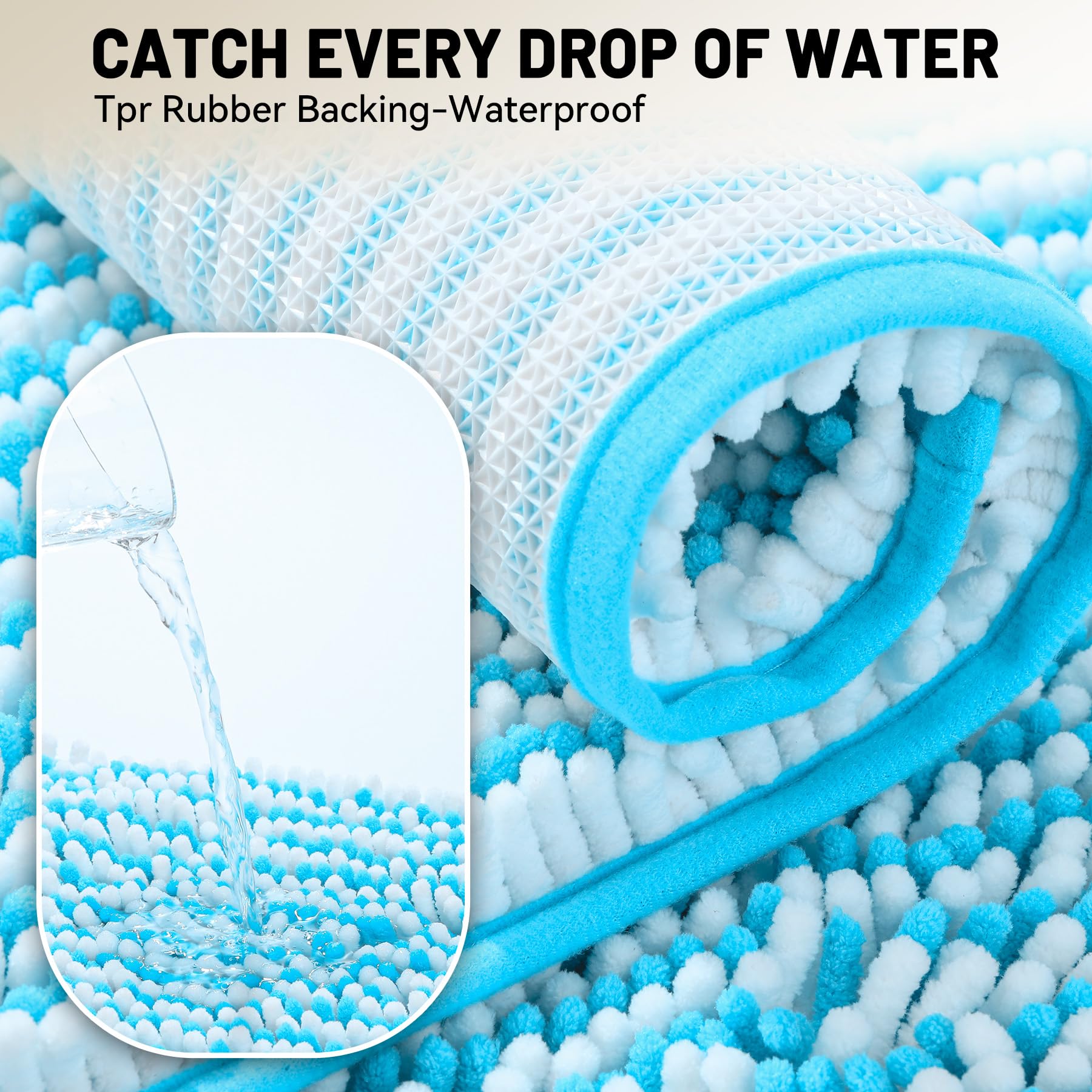 Premium Ultra-Soft Bathroom Rug Set (2-Piece) - Super Absorbent, Non-Slip Bath Mats for Bathroom, Shower & Sink - Machine Washable - 20