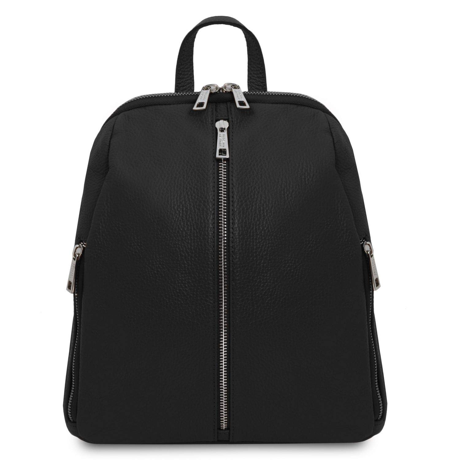 Premium Genuine Tuscany Leather Backpack for Women - Soft & Durable Black Leather Backpack - Perfect for Work, Travel & Everyday Use