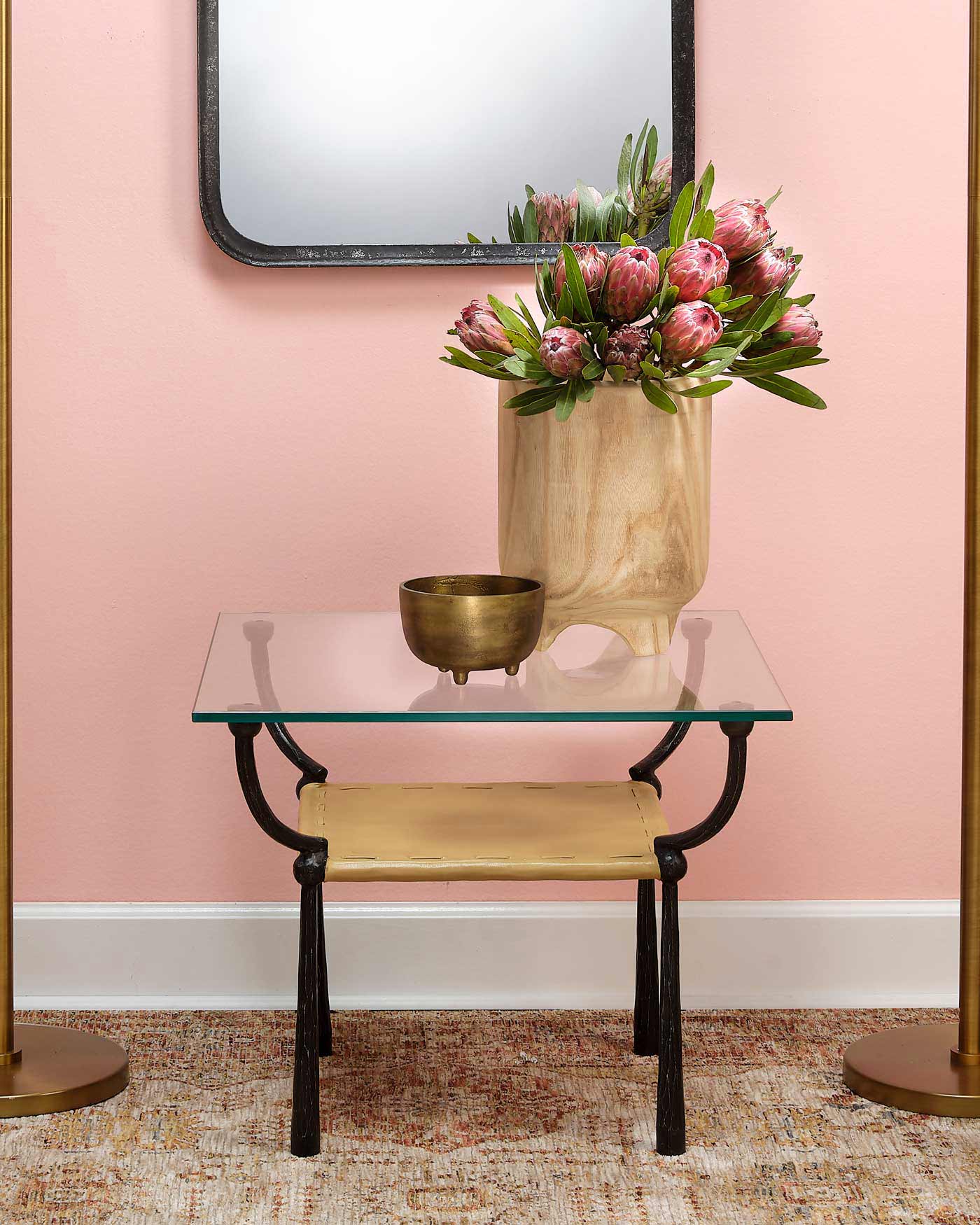Modern Renzo Side Table - Sleek Nightstand with Storage Shelf for Bedroom, Living Room & Office - Perfect for Small Spaces & Home Decor