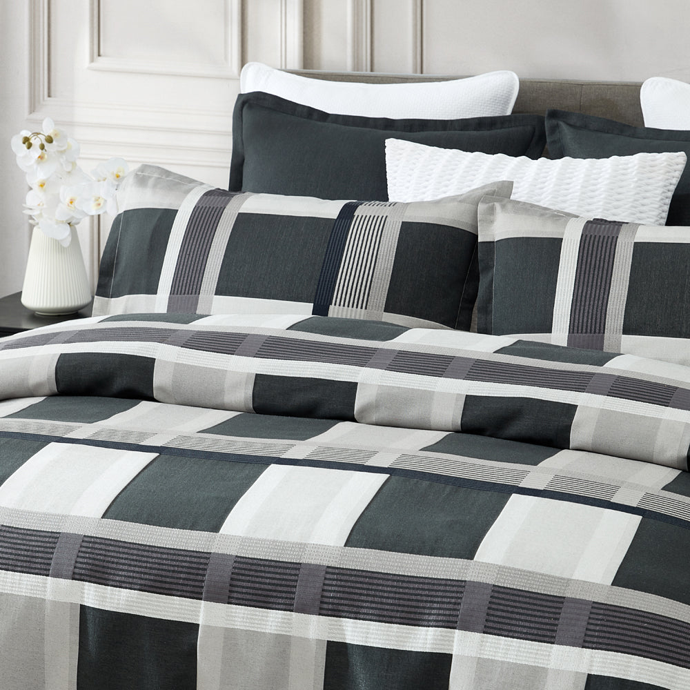 Premium Conrad Silver Quilt Cover Set - King Size Bedding for Luxurious Comfort | Perfect for Master Bedrooms, Guest Rooms & Hotel Decor