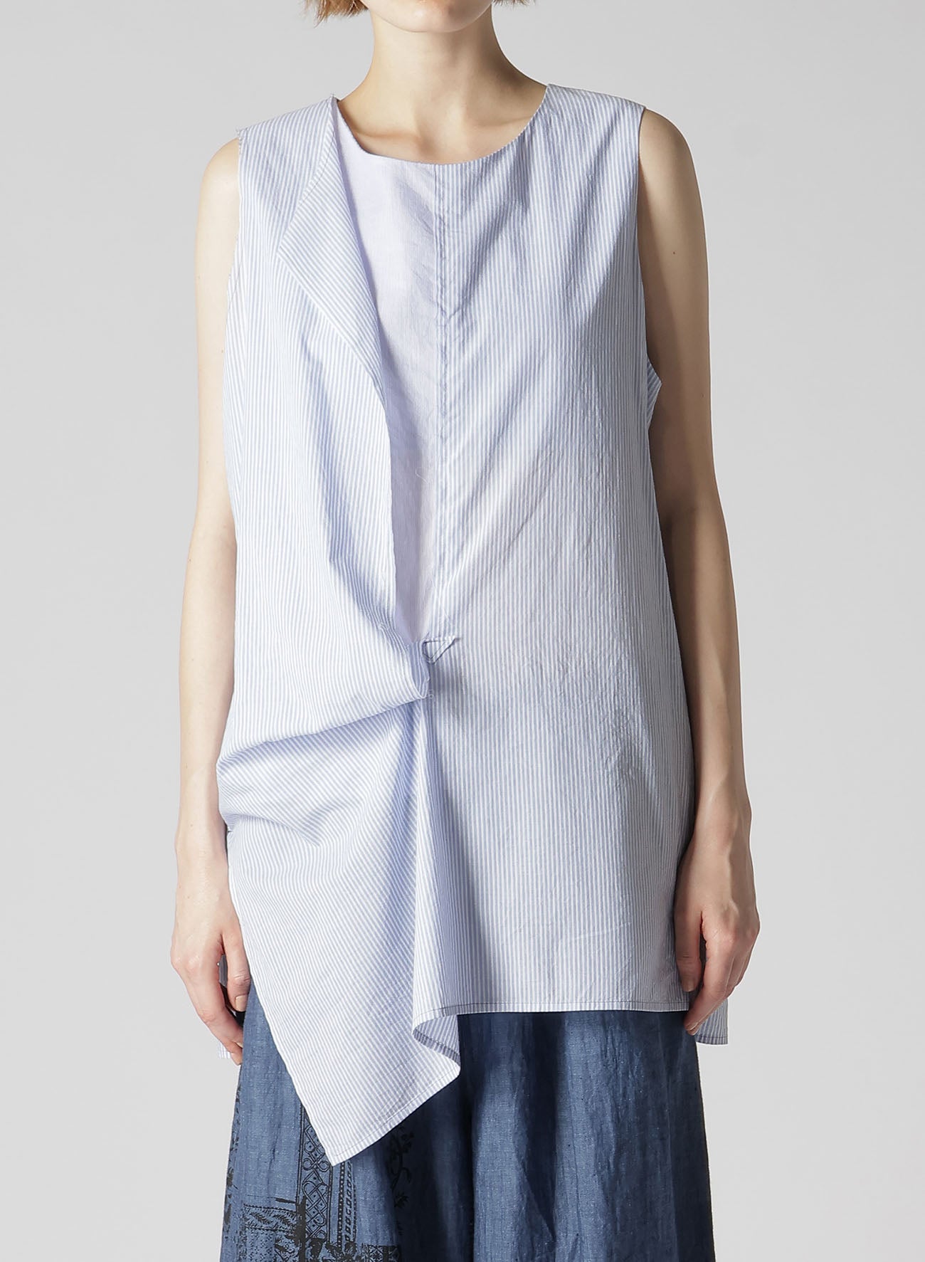 Stylish Cotton Stripe Front Drape Blouse for Women | Trendy Casual & Office Wear | Perfect for Work, Dates & Everyday Outfits