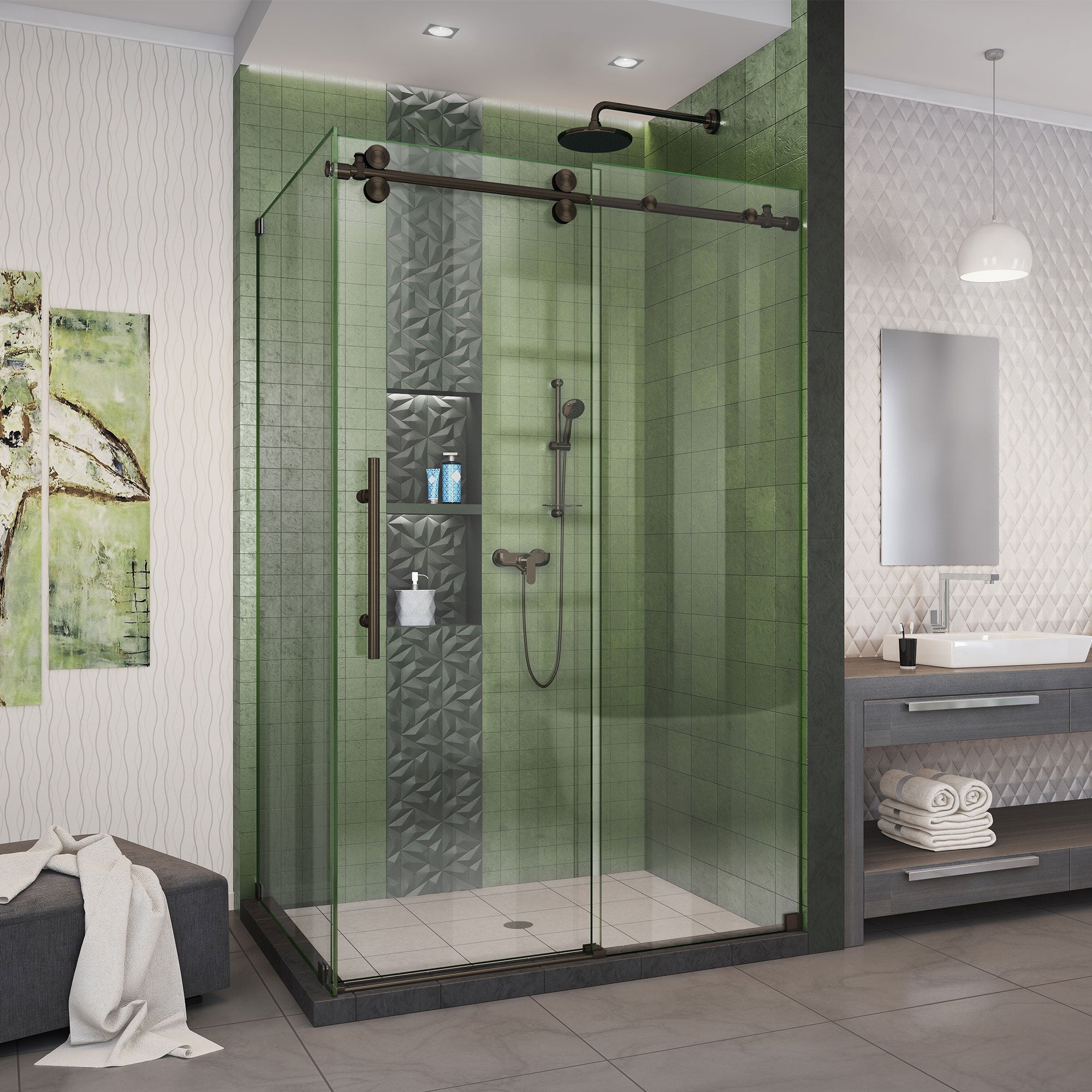 DreamLine Enigma XO Frameless Sliding Shower Door - 32.5