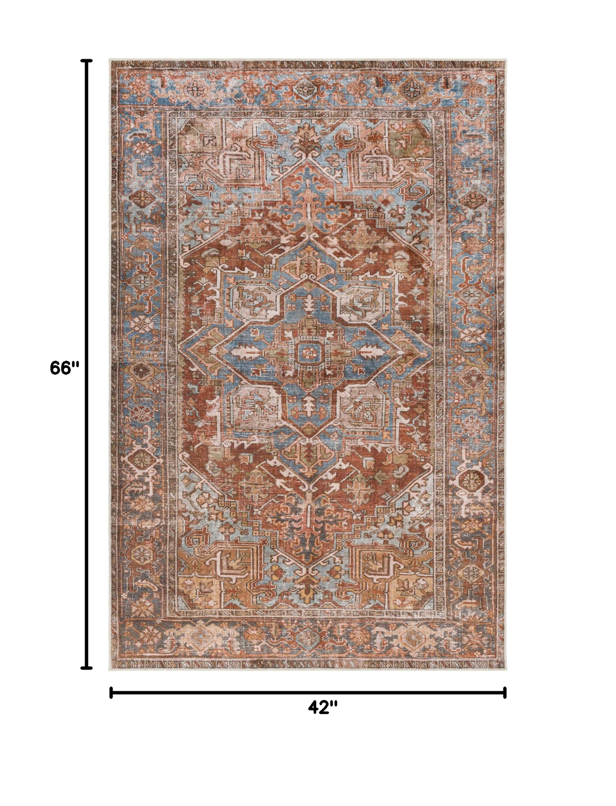 Livabliss Stacia Washable Oriental Area Rug 3'6