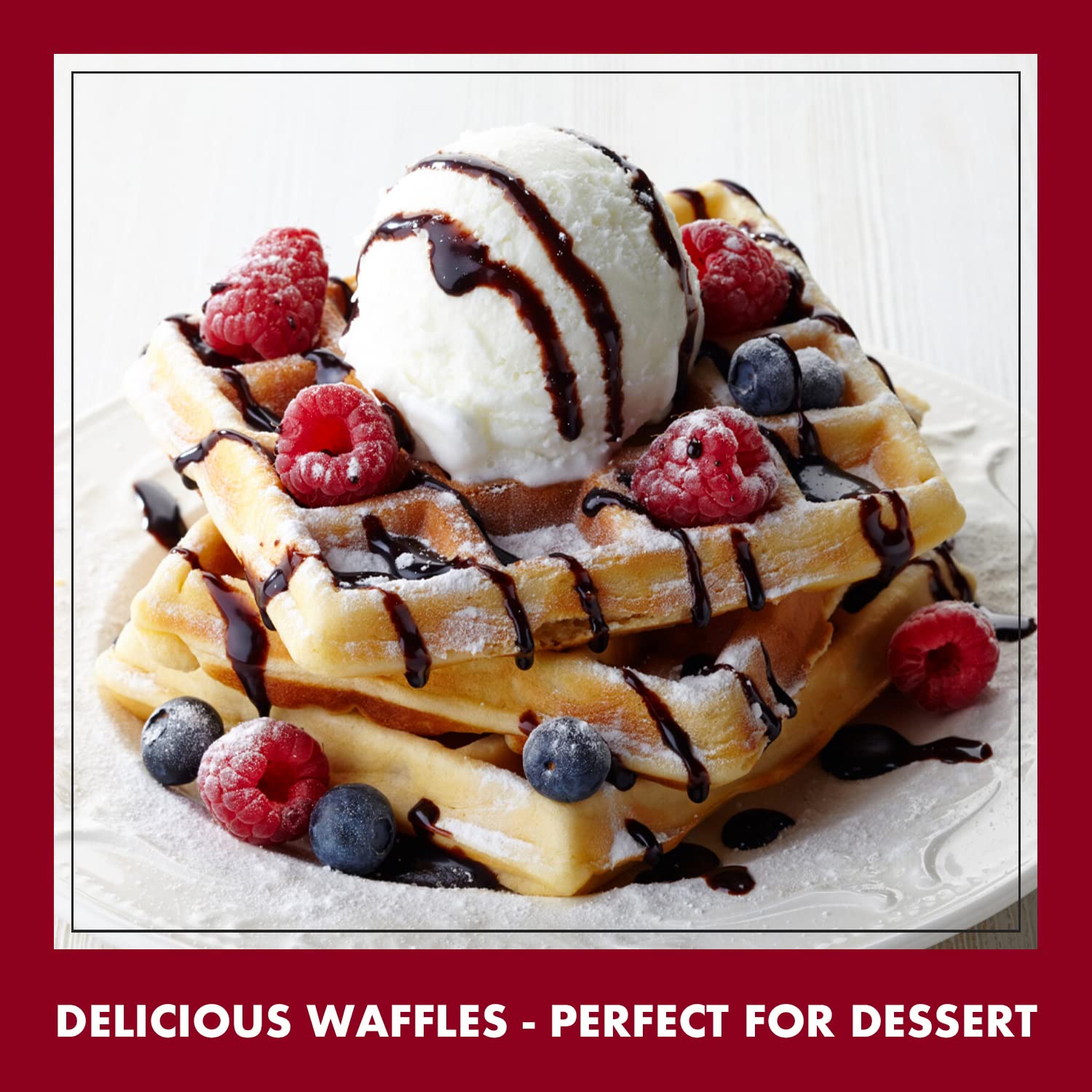 Classic Belgian Waffle Mix - Light & Crispy Waffles, Pancakes, Muffins & Crepes - Works with Any Waffle Maker - Quick Breakfast Solution - 1 Pound (Pack of 6) - Perfect for Family Brunches, Weekend Treats & Holiday Gatherings
