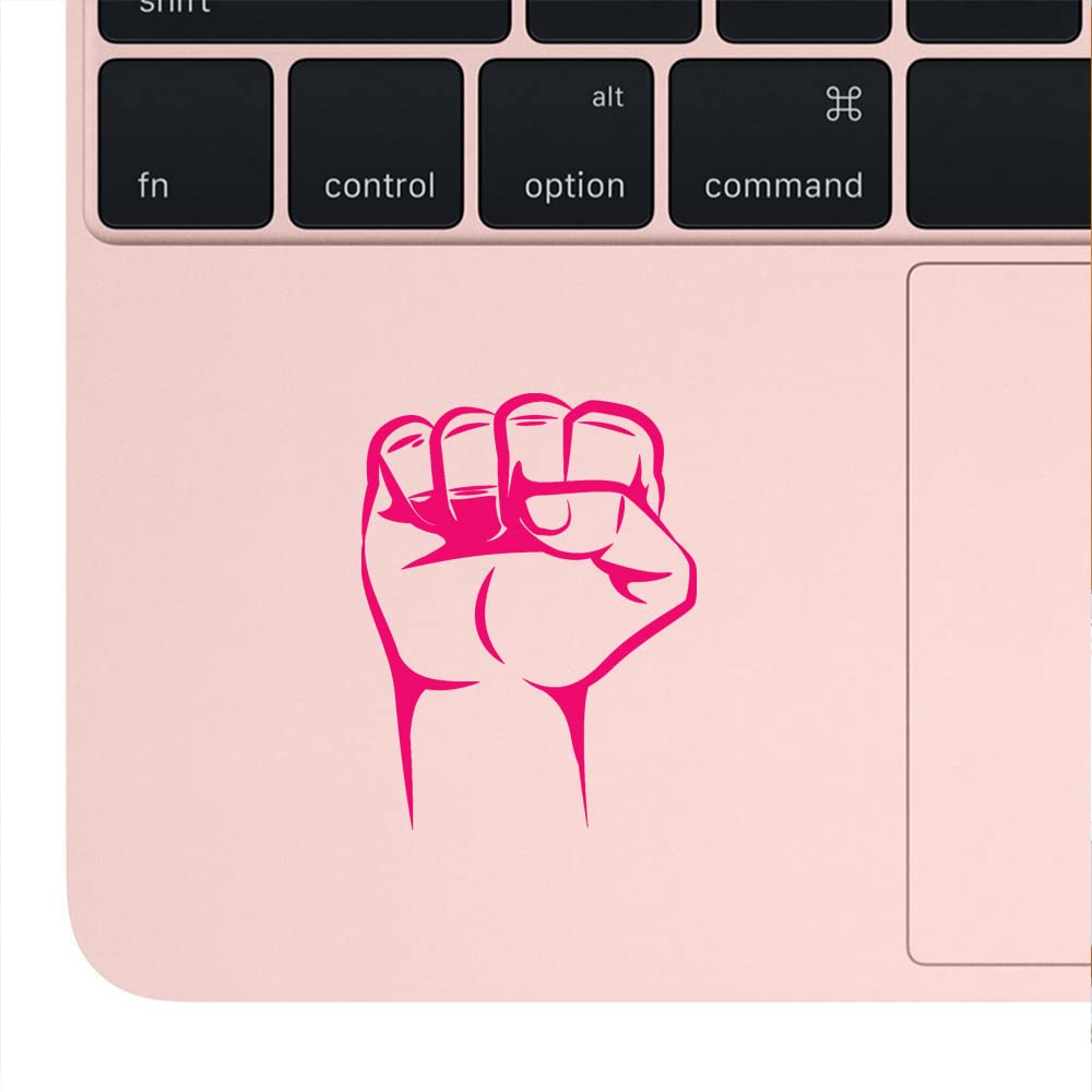 Premium Waterproof Vinyl Decal Stickers - Raised Fist Punch (Pink, Set of 2) for Laptop, Phone, Helmet, Car Window, Bumper, Mug & Wall Decoration - Perfect for Activism, DIY Projects & Personalizing Your Belongings