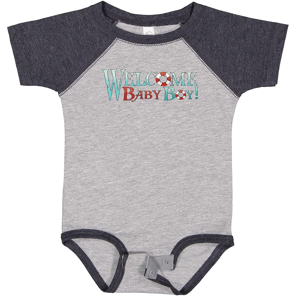 Inktastic Nautical Welcome Baby Boy Bodysuit - Soft Cotton Infant Onesie for Newborns & 0-3 Months - Perfect for Baby Showers, First Photos & Nursery Outfits