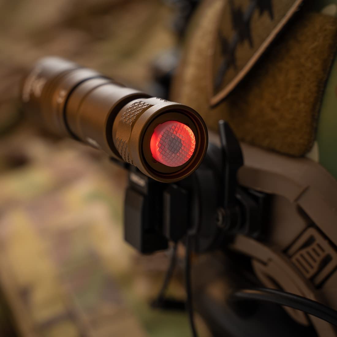 Weltool W35IRH IR Tactical Helmet Light - Infrared Helmet Mount Flashlight for Military & Law Enforcement (FDE) | Perfect for Night Vision Operations, Tactical Missions & Outdoor Adventures