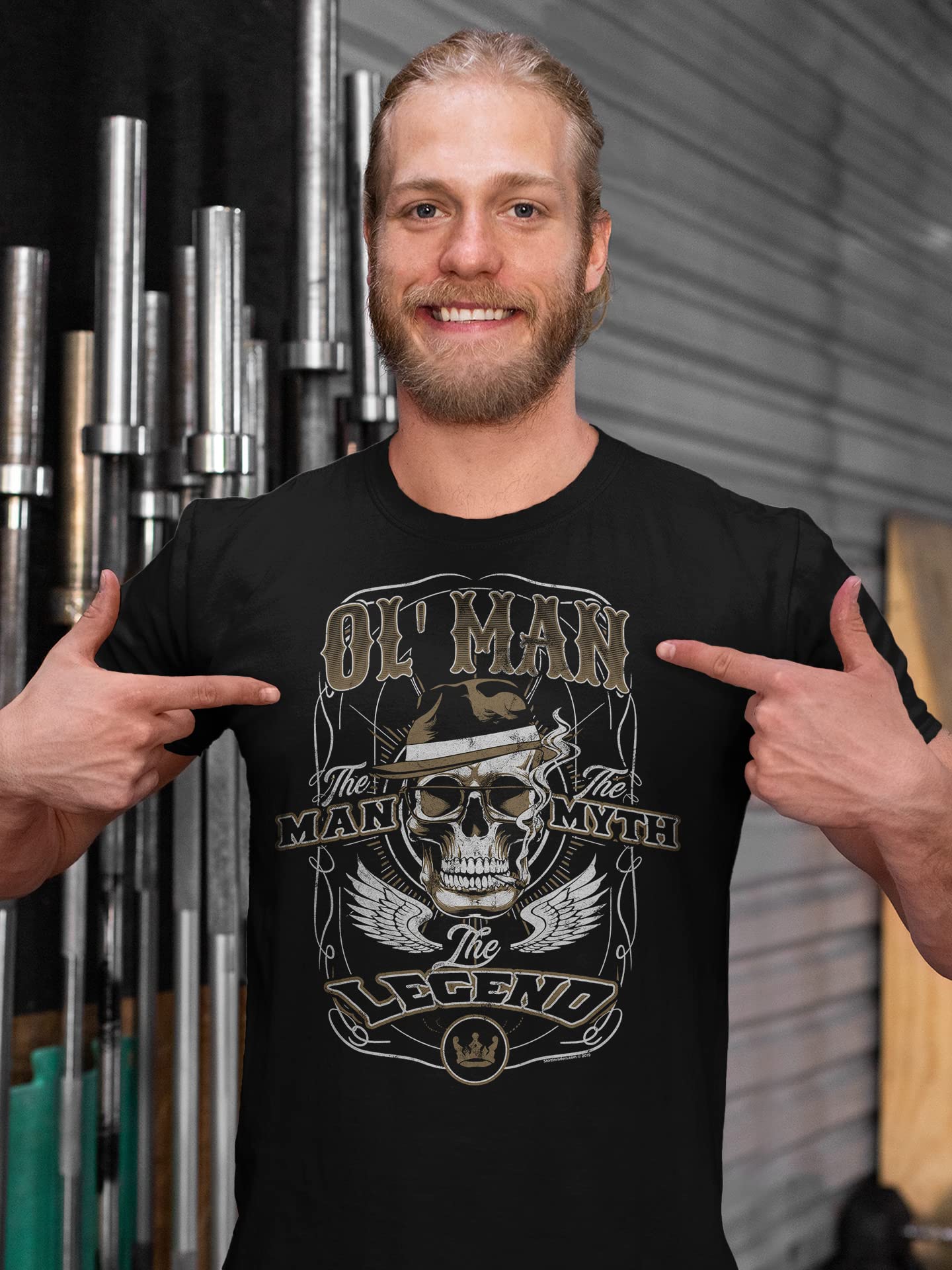 Ol' Man The Man The Myth The Legend - Funny Dad T-Shirt for Men - Soft Modern Fit Cotton Tee - Perfect for Father's Day Gifts & Casual Wear