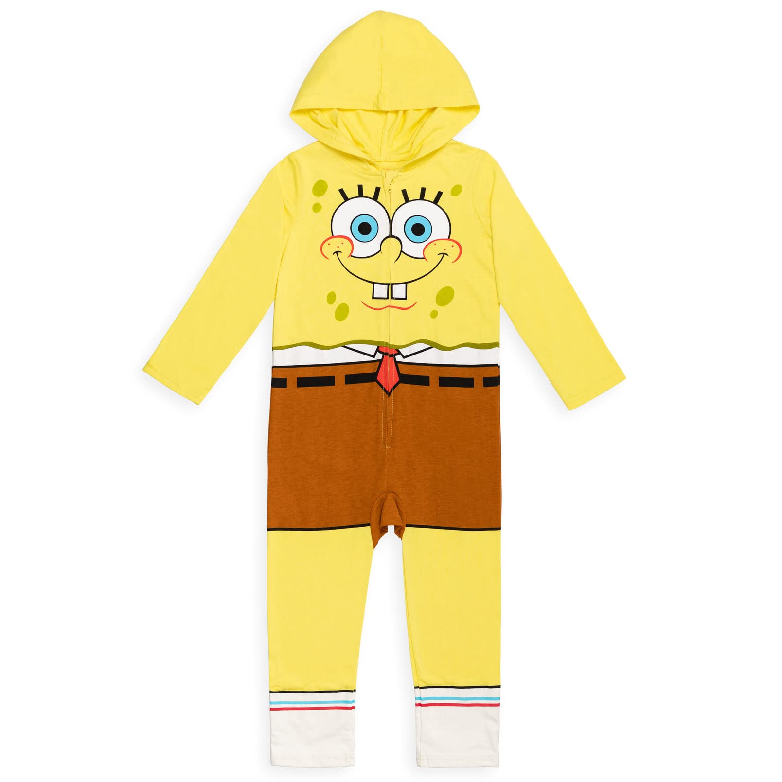 Nickelodeon SpongeBob SquarePants Boys Costume Coverall Jumpsuit - Kids Halloween Dress Up, Birthday Party & Cosplay Outfit