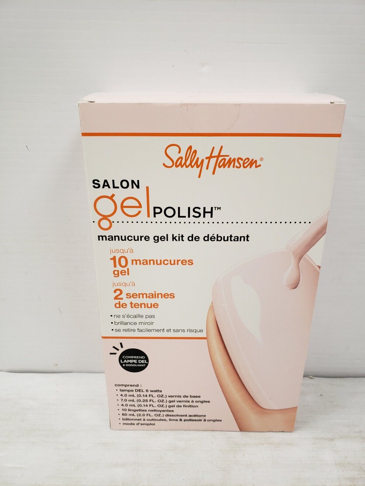 Sally Hansen Gel Polish Starter Kit - 6 Colors, LED Lamp, Base & Top Coat - DIY Salon-Quality Manicure at Home for Long-Lasting Nails
