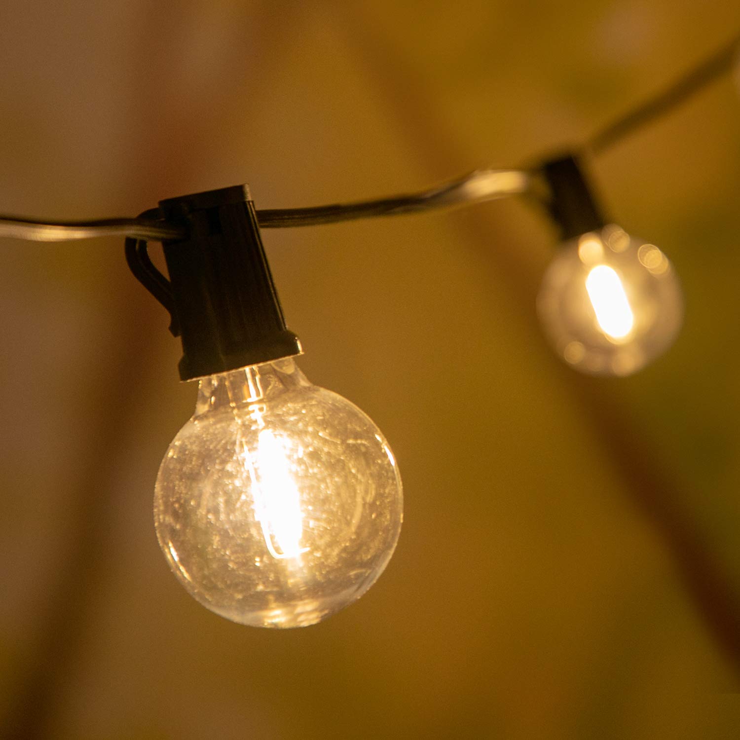 25 Pack Shatterproof LED G40 Replacement Bulbs - 1W Per Bulb, E12 Screw Base LED Globe Light Bulbs for Indoor & Outdoor Use - Perfect for Patio String Lights, Chandeliers, and Decorative Lighting (Not for Solar Lights)
