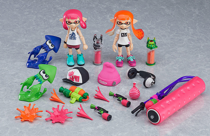 Figma #400 DX Splatoon Girl Inkling Action Figure - Collectible Anime Model for Gaming Fans & Decor