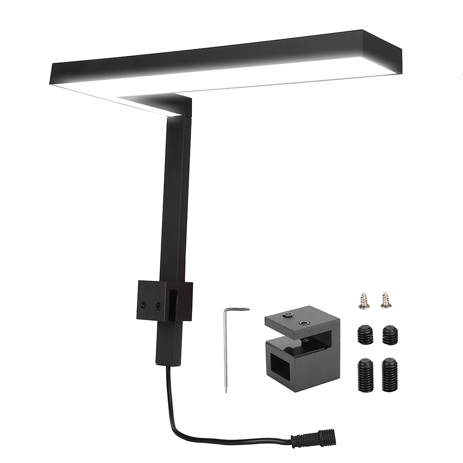 Wosume LED Aquarium Light with Full Spectrum & Black Switch, 85-264V US Plug for Fish Tanks & Aquatic Plants – Perfect for Freshwater/Saltwater Aquariums & Aquatic Plant Growth