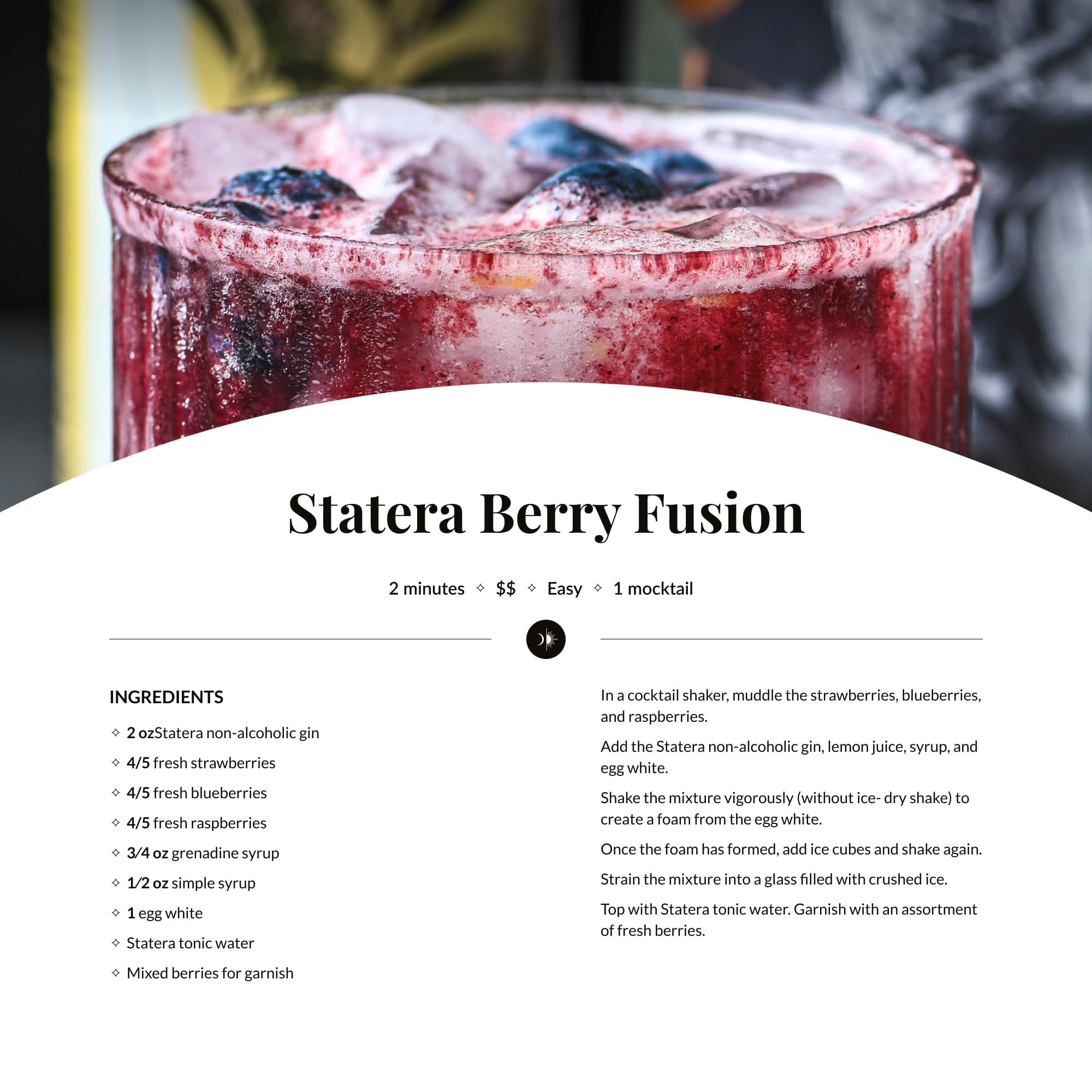Statera Non Alcoholic Gin Alternative with Electrolytes - Sugar Free, Calorie Free, Keto Friendly - Handcrafted Alcohol-Free Spirit with Botanicals for Mocktails - 26 Fl Oz - Perfect for Sober Bars, Dry January & Mindful Drinking