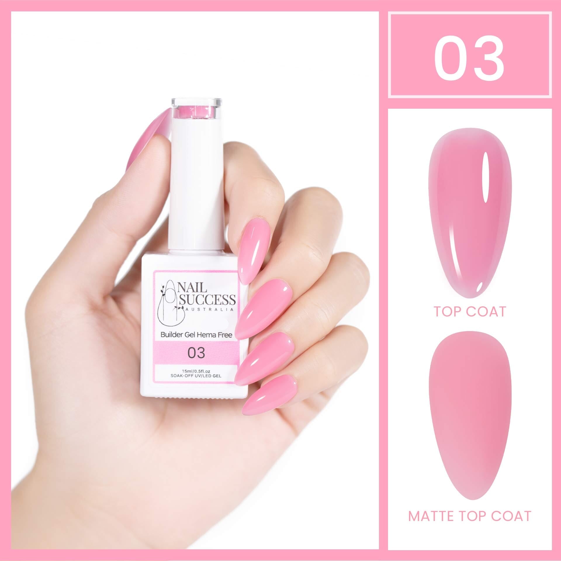 Professional HEMA-Free Nail Builder Gel - Strong & Durable for DIY Manicures, Nail Extensions & Salon-Quality Nails at Home