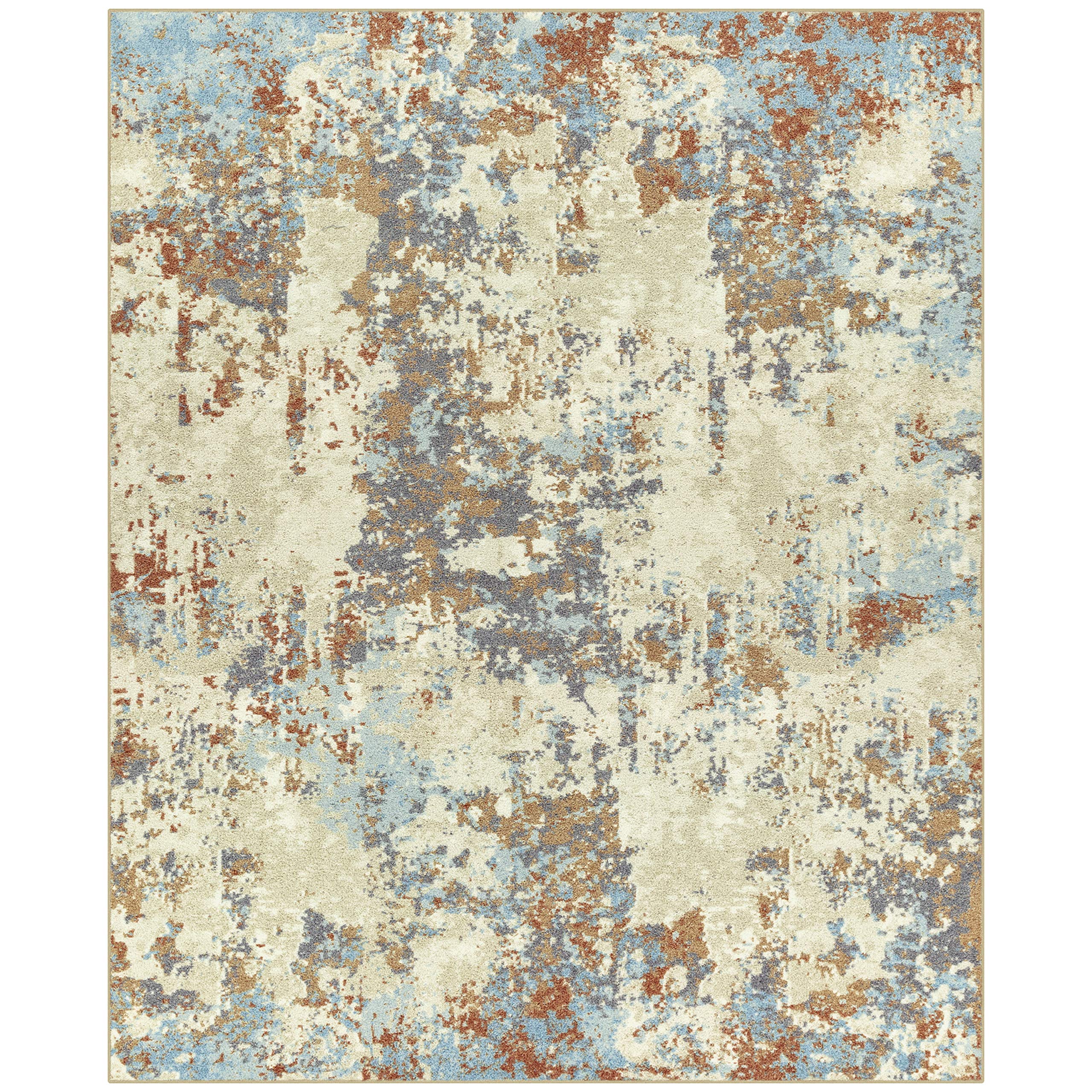 Handmade Southwestern Stone Distressed Abstract Large Area Rug – 7x10 Feet, USA-Made, Multi-Color – Perfect for Living Room, Bedroom & Boho Home Decor