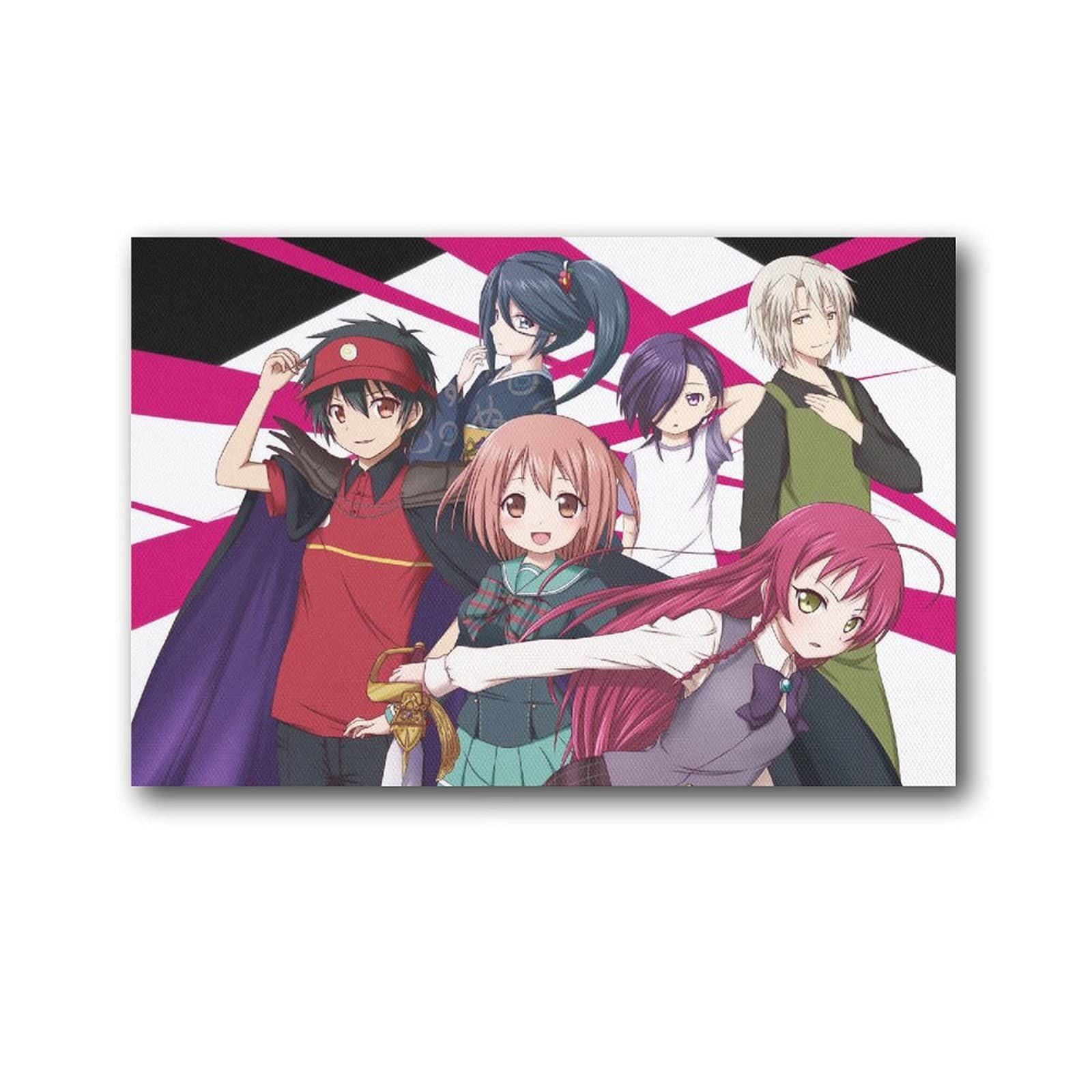 Funny Anime Wall Art - The Devil is a Part-Timer Poster Canvas Print (16x24 inches, 40x60cm) - Perfect for Living Room, Bedroom & Anime Fan Decor | Japanese Manga Series Home Decor Gift