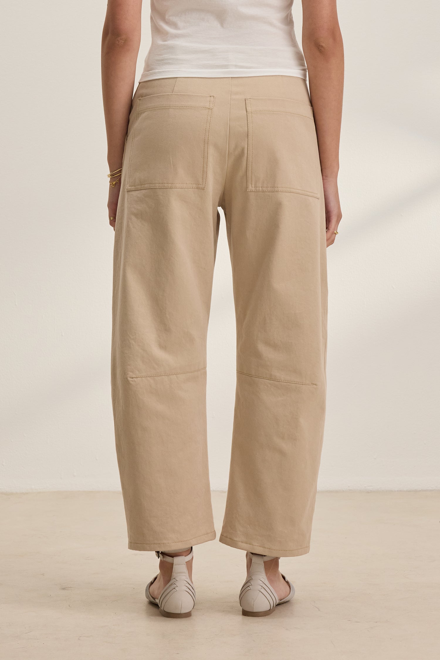 ALEXIS Women's Twill Pants with Darted Knee - Comfortable Slim Fit Trousers for Office Work & Casual Wear