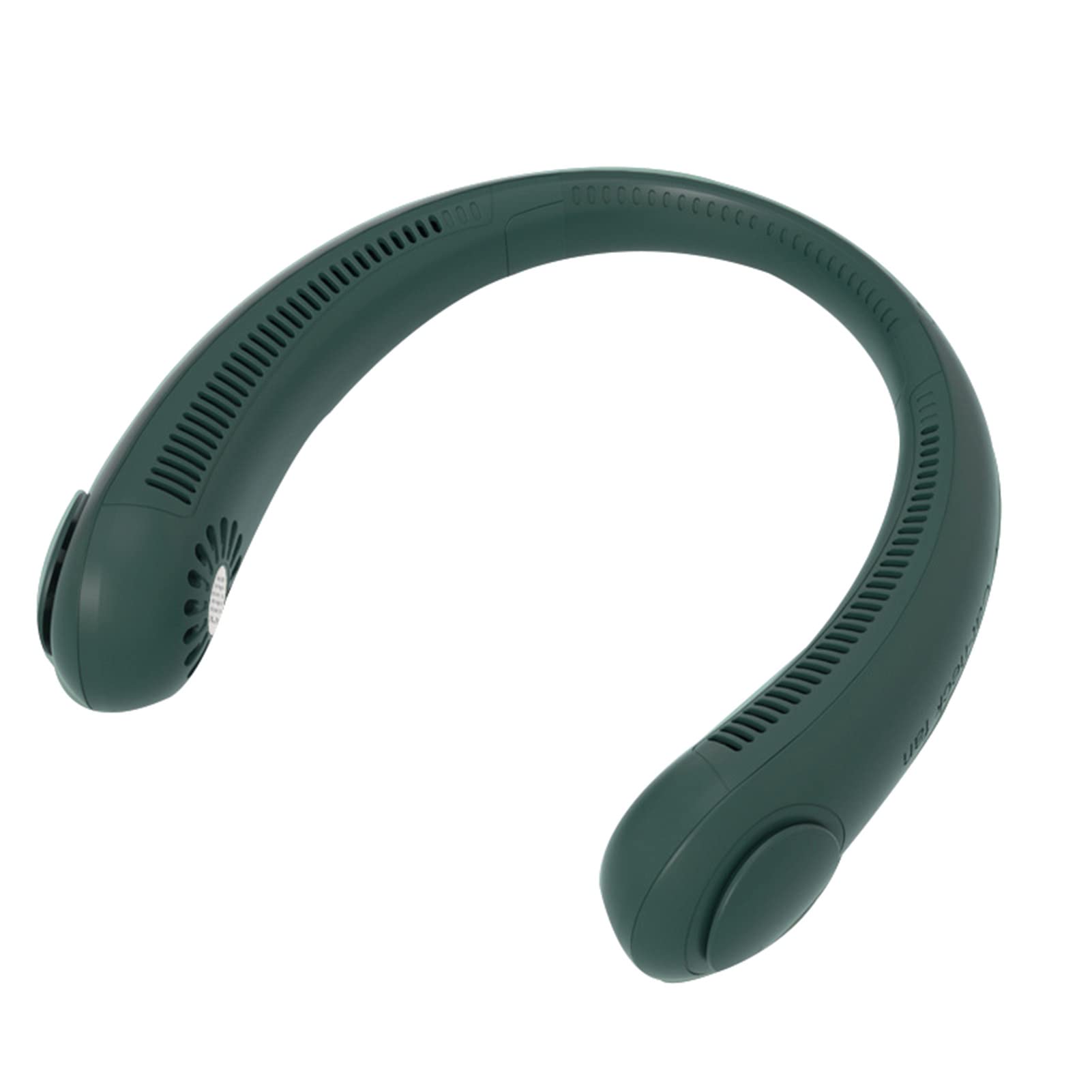 ILAXA Portable Neck Fan - Mini USB Rechargeable Bladeless Personal Fan with 3 Speed Settings, 360° Airflow & 2400mAh Battery - Hands-Free Cooling for Outdoor Sports, Gym, Office & Home Use (Green)