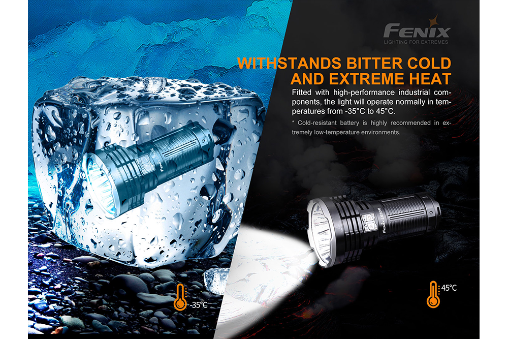 Fenix LR50R 12000 Lumens Rechargeable LED Flashlight - High Power Search Light for Camping, Hiking, Emergency & Outdoor Adventures
